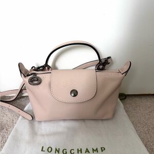 Longchamp Mini Top-Handle Crossbody in Soft Blush